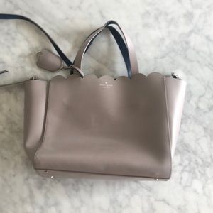 Taupe gray kate spade tote